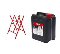 Oregon - Chevalet de Sciage en Acier, Repliable et Ajustable, Bûches de 27 cm de Large Maximum (584145) & Huile pour Chaîne et Guide-Chaîne de Tronçonneuse, 5 L (O10-4936)