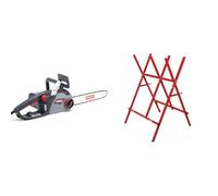 OREGON CS1400 Tronçonneuse Électrique 2400W et Chevalet de Sciage en Acier, Tronçonneuse Filaire Puissante avec Guide-Chaîne de 40 cm, Moteur 230V, Technologie ControlCut, Silencieuse et Légère