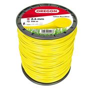 Oregon Fil de débroussailleuse 2.4 mm Jaune Rond, 2.4mm x 264m | Coupe herbes hautes, mauvaises herbes, végétation dense, Fil nylon haute résistance, compatible avec modèles standards