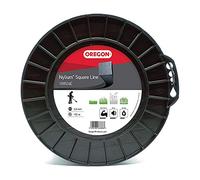 Oregon Fil de débroussailleuse 3 mm Carré, 3.0mm x 155m | Coupe herbes hautes, mauvaises herbes, végétation dense, Fil nylon haute résistance, compatible avec modèles standards