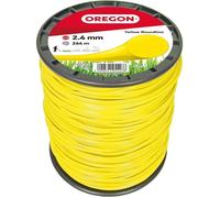 Fil de débroussailleuse Oregon Jaune Rond 2.4mm, Coupe Herbes Hautes, Mauvaises Herbes, végétation Dense, Fil Nylon Haute résistance, Compatible avec modèles Standards, 2.4mm x 264m (69-365-Y)
