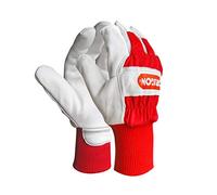 Oregon Gants de Travail Cuir et Tissu Extensible, Taille Unique | Poignets élastiques, anti-froid, anti-vent et anti-humidité, jardinage et bricolage