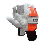 Oregon Gants de travail hiver Cuir isolant pour sylviculture, jardinage & travaux extérieurs, protection renforcée des articulations & poignets, détails réfléchissants de sécurité - Taille M