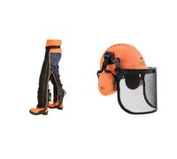 Oregon Kit de vêtements de sécurité Type A pour Travail à la tronçonneuse avec Jambières Universelles et Casque