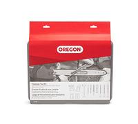 Oregon Kit d'entretien Chaîne Tronçonneuse avec Boîte de Rangement | Contient limes, poignées, profondimètre, étau, gauge et cales, tout-en-un