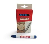 Oregon - Lot de 12 Craies de Marquage Bleues à 6 Faces, Multi-surface - Bois/Métal/Pierre/Béton/Tuiles/Céramique/Plastique/Verre & plus encore (295360)