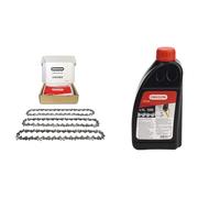 Oregon - Lot de 3 Chaînes de Tronçonneuse pour Guide-Chaîne de 14", 50 Maillons d'Entraînement & Huile pour Chaîne et Guide-Chaîne de Tronçonneuse, 1 L (O10-4935)