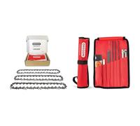 Oregon - Lot de 3 Chaînes d'Élagueuse sur Perche et Kit d'Affûtage - Chaîne pour Guide de 8" (20 cm), 33 Maillons d'Entraînement, Faible Rebond, Compatibles avec Bosch, Black & Decker