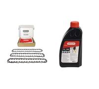 Oregon - Lot de 3 Chaînes d'Élagueuse sur Perche pour Guide-Chaîne de 10" (25 cm), 40 Maillons & Huile pour Chaîne et Guide-Chaîne de Tronçonneuse, 1 L (O10-4935)