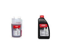 Oregon O11-1140 Huile moteur 2 temps 1 l & Huile pour Chaîne et Guide-Chaîne de Tronçonneuse, 1 L (O10-4935)