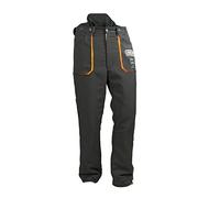 Pantalon de protection pour tronçonneuse Yukon Oregon, type A, noir/orange, taille 38-40, longueur 79 cm