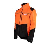 Oregon Protect Pro Veste Haute Visibilité, EPI Professionnel Toutes Saisons, Déperlante, Respirante, Bandes Réfléchissantes, 5 Poches, pour Tronçonneuse, Travaux Forestiers et Extérieurs, Taille S