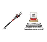 OREGON PS750 - Élagueuse sur Perche Télescopique 230V, Électrique et Filaire, Longue Portée & Lot de 3 Chaînes d'Élagueuse sur Perche pour Guide-Chaîne de 8" (20 cm), 33 Maillons d'Entraînement
