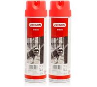 Oregon - Spray de Marquage Forestier Rouge Fluorescent, Bouteille de 500 ml, Dure jusqu'à 2 ans, Séchage Rapide (519410) (Lot de 2)