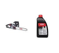 Oregon Tronçonneuse Électrique CS1400 2400W, Puissante Tronçonneuse Électrique avec Guide-Chaîne de 40 cm (16 pouces) & Huile Minérale Pour Chaîne De Tronçonneuse, 1 Litre