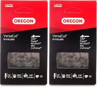 OREGON VersaCut - Chaîne de Tronçonneuse pour Guide-Chaîne 40 cm (16") / Pas 3/8" Low Profile/Jauge 1,3 mm/Gouges demi ronde / 55 Maillons d'Entraînements - Compatible avec Stihl & autres (91VXL)