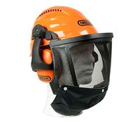 Oregon Waipoua Casque de Sécurité Tronçonneuse, Cache-Oreilles | Visière en maille, casque confortable et résistant aux chocs