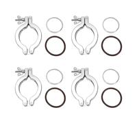Oreilet 4 Jeux de Pinces à Vide en Acier Inoxydable 304 et de Joints Toriques en Caoutchouc fluoré, écrou à Oreilles, Joints Toriques à Serrage Rapide pour Système de Vide