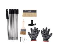 Oreilet Applicateur de Brosse à Teinture pour Terrasse 7 Pouces avec Manche 73 Pouces Long, Brosse Teinture Terrasse, Pinceaux pour Teintures à Bois, Teintures pour, Huiles
