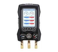 Oreilet Ensemble Jauge Collecteur Numérique CVC pour R134A R1234YF | Jauge à Vide à Port Unique, Testeur Température de Pression de Réfrigérant CVC, pour R22, R32, R290, R404A, R410A, R407C