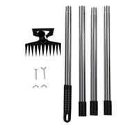 Oreilet Outil D'extraction de Mauvaises Herbes avec Manche Long | Houe et Râteau de Jardin, Outil de Désherbage Manuel, Longueur Réglable de 29.92 à 61", pour Cour, Pelouse, Patio, Jardin