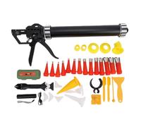 Oreilet Pistolet à Calfeutrer Industriel Manuel, Applicateur Mastic à 19 Roulements avec Lumière LED, Distributeur Pistolet à Calfeutrage Manuel pour la Construction d'étanchéité