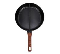 Oreilet Poêle à Gril Divisée Antiadhésive, Poêle à Frire, Poêles de Petit-déjeuner, à Steak D'omelette Polyvalente pour Tables de Cuisson Induction électrique Céramique à Gaz (Deux grilles)