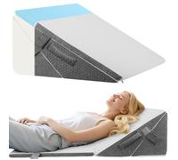 Oreiller Anti-Reflux Incliné Réglable, Coussin Triangulair | pour Apnée du Sommeil, Reflux Gastrique & Élévation des Jambes, Mousse Mémoire de Forme, Housse Lavable
