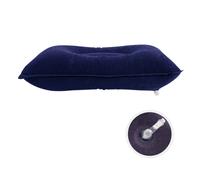 Oreiller carré gonflable floqué 2 pièces - Épais et pliable, coussin de voyage et camping