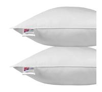 Oreiller carré - HOMESCAPES - 80 x 80 cm - Lot de 2 - 100% Microfibre - Hypoallergénique