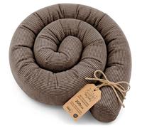 Oreiller Corps Dormeur Latéral 200 cm Velours côtelé Long Coussin Ergonomique Respirant Soutien Cou Confort Marron B