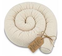 Oreiller Corps Dormeur Latéral 300 cm Bouclé Long Coussin Ergonomique Respirant Soutien Cou Confort Creme
