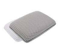 Oreiller de Bain 2 Pièces en Mousse PVC, Appui Tete Spa | Coussin Dorsal Bain, Ventouses Antidérapantes, Compact et Portable, Blanc Gris