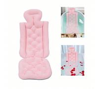 Oreiller de bain Futchoy, tapis de bain pour tout le corps. Oreiller pour baignoire et tapis pour tout le corps avec oreiller. Grand insert de baignoire avec tapis à bulles. Accessoires de bain (rose)