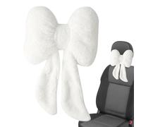 Oreiller de cou de voiture | Oreiller de cou avec nœud papillon pour appuie-tête de voiture - Coussin repose-tête en peluche, oreillers de voyage universels pour la plupart des voitures