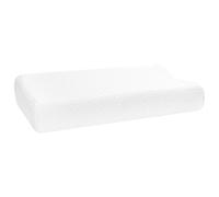 Oreiller de couchage uni blanc 60 x 37 x 12,5 cm en mousse viscoélastique ergonomique avec housse respirante pour dormeurs sur le dos, dormeurs sur le côté, sur le ventre dans la chambre à coucher et