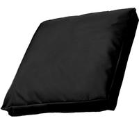 Oreiller de jardin 60x60 cm Oreiller plat en mousse imperméable avec fermeture éclair Noir