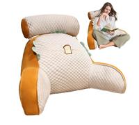 Oreiller de lit - Repose-coin assis pour le soutien du dos - Oreiller de dossier moelleux détachable avec support de bras, oreiller de dos d'oreiller assis pour les livres de jeu de lit de repos au so