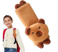 Oreiller de nuque en forme d'animal de voiture - Oreiller de voiture Capybara mignon, coussin d'appui-tête automatique confortable, support de couchage de voyage doux, corps en coton PP en tissu peluc
