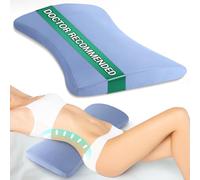 Oreiller de soutien lombaire pour soulager les douleurs dorsales : oreiller bas du dos pour dormir - Oreiller de taille en mousse à mémoire de forme - Coussin traversin pour les personnes dormant sur