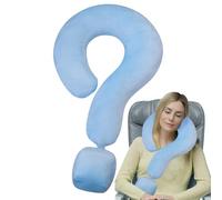Oreiller de voyage avec soutien du cou, oreiller cervical pour voyager, Oreiller de voyage pour le cou en forme de U avec grand point d'interrogation de 21,65 pouces, de soutien multifonction
