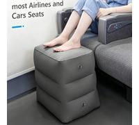 Oreiller de voyage gonflable à 3 couches, oreiller de support de jambe gonflable de hauteur réglable convenant pour l'avion, la voiture, le bus, le train, le bureau, le camping et le sommeil en vol lo