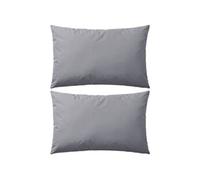 vidaXL Lot de 2 Oreillers d'Extérieur, Cousins de Balcon, Oreillers de Sièges, Décoration de Patio Jardinage Jardin Terrasse, Gris
