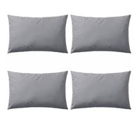 vidaXL Lot de 4 Oreillers d'extérieur 60 x 40 cm Gris