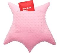 Oreiller d'hystérectomie en Forme d'étoile pour Chirurgie Abdominale avec 2 Poches, Oreiller d'hystérectomie Indispensable Cadeau de récupération Post-Chirurgie, Coussin ventral, Corail, Pois Minky