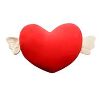 Oreiller En Forme De Cœur - En Peluche Décorative, Douce Et Rembourrée | Coussin Avec Des Ailes Élégantes Pour La Chambre, La Chambre Et La Voiture, Cadeau Festif Pour Noël, La Journée Et Le