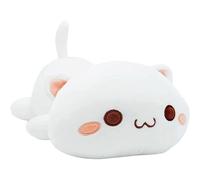 Oreiller en Peluche, Coussin Poupée Chat Mignon, Jouet d'anime Doux Cartoon, Traversin Oreiller de Canapé-lit Sommeil, Décoration Créative, Cadeau pour Filles Garçons Anniversaire Noël 30cm