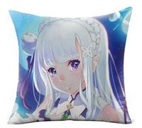 Oreiller en peluche dessin animé avec taie - Re:Life in a different world from zero(10), 50x50cm G