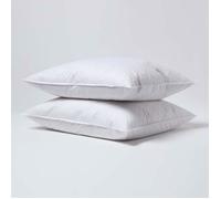 Oreiller en plumes de canard 60x70 cm - HOMESCAPES - Lot de 2 oreillers rectangulaire