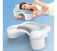 Oreiller Ergonomique Cervical avec Trou pour Le Bras,2 en 1 Oreiller en Mousse à Mémoire de Forme pour Le Cou, Soulage Les Douleurs du Cou et des Épaules, Coussin pour Dormeurs sur Le Côté et Le Dos